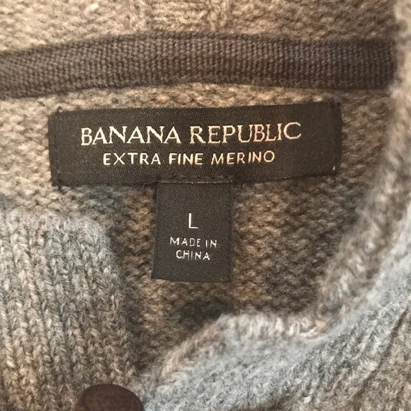Banana Republic Extra Fine Merino Sweater w/ Hood - Picture 2 of 5
